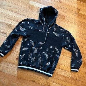 Blackcraft cult moth print hoodie